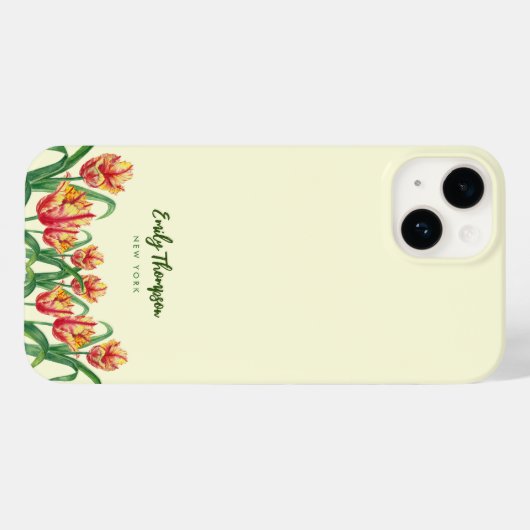 Gelber Papagei Tulip Case-Mate iPhone Hülle (Rückseite (Horizontal))