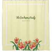 Gelber Papagei Tulip Duschvorhang (Vorderseite)