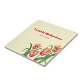 Gelber Papagei Tulip Fliese (Seite)