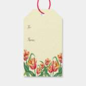 Gelber Papagei Tulip Geschenkanhänger (Rückseite)