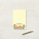 Gelber Papagei Tulip Post-it Klebezettel (Auf Schreibtisch)