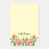 Gelber Papagei Tulip Post-it Klebezettel (Vorderseite)