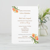 Gelber Papageienbäume Blumenzwiebeln Einladung (Stehend Vorderseite)