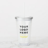 Gelber Personalisierter Kleiner Tumbler mit Strohh