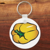 Gelber Pfeffer-Schlüsselanhänger Schlüsselanhänger (Vorderseite)
