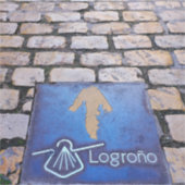 Gelber Pfeil Aufkleber (Vorderseite)