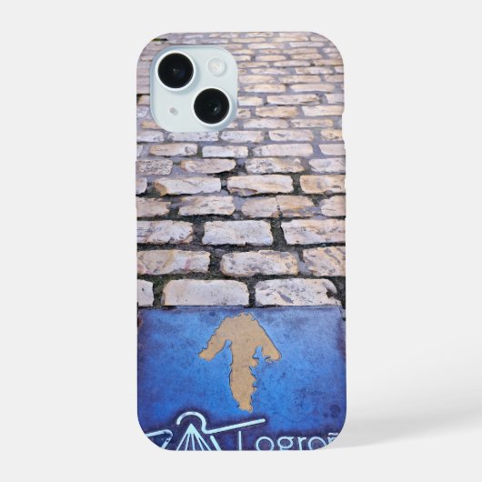 Gelber Pfeil iPhone 15 Hülle (Rückseite)