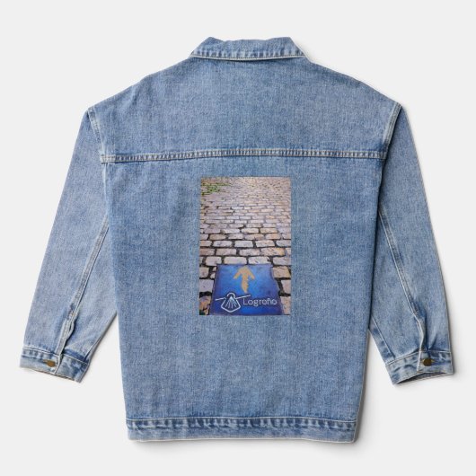 Gelber Pfeil Jeansjacke (Rückseite)