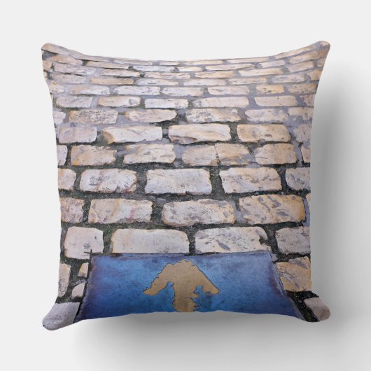 Gelber Pfeil Kissen (Rückseite)