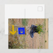 Gelber Pfeil Postkarte (Vorne/Hinten)