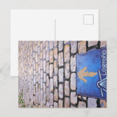 Gelber Pfeil Postkarte (Vorne/Hinten)