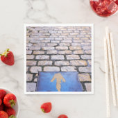 Gelber Pfeil Serviette (Beispiel)