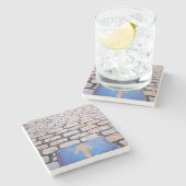 Gelber Pfeil Steinuntersetzer (Seitenansicht)