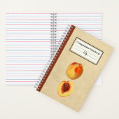 Gelber Pfirsich und eine halbe Personalisierte Zus Notizblock (Innen)