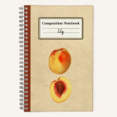 Gelber Pfirsich und eine halbe Personalisierte Zus Notizblock (Vorderseite)