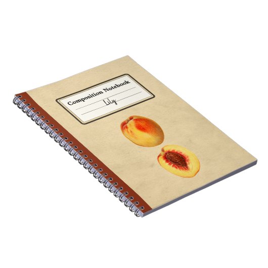 Gelber Pfirsich und eine halbe Personalisierte Zus Notizblock (Rechte Seite)