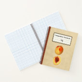 Gelber Pfirsich und eine halbe Personalisierte Zus Notizblock (Innenseite)