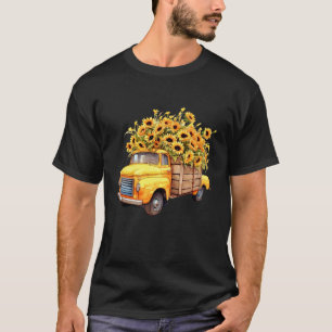 Gelber Pickup-Sonnenblume Herbst Halloween Tha T-Shirt