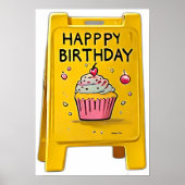 Gelber Plastikboden Glückwunschzeichen Poster (Vorne)