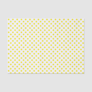 Gelber Polka Dot auf Weißzungenpapier Seidenpapier