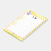 Gelber Polka Dot Diamond zu tun Post-it Klebezettel (angewinkelt)
