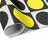 Gelber Polka-Dot Geschenkpapier (Rolleneckpunkt)