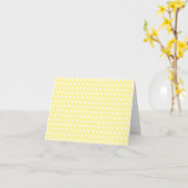 Gelber Polka dots Muster. Spotty. Karte (Gelbe Blume)