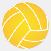 Gelber Polo-Kugelaufkleber Runder Aufkleber (Vorderseite)