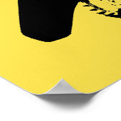 Gelber Pop Art Motocross Motorrad Sport Poster (Ecke)