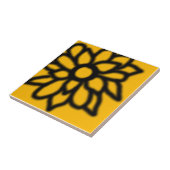 Gelber Pop Blume Fliese (Seite)
