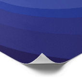 Gelber Pop Blume Kunstposter in Blau Poster (Ecke)