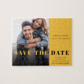Gelber Pop Save the Date Puzzle (Horizontal)