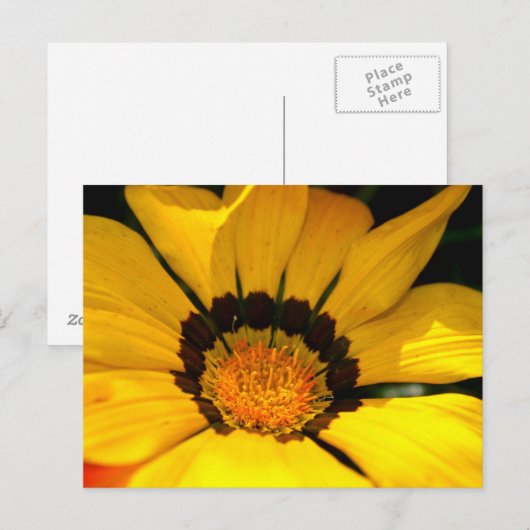 Gelber Power Postkarte (Vorne/Hinten)