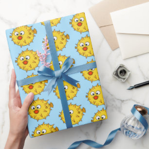 Gelber Puffsfisch  Geschenkpapier