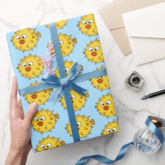 Gelber Puffsfisch  Geschenkpapier