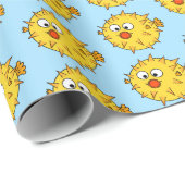 Gelber Puffsfisch  Geschenkpapier (Rolleneckpunkt)