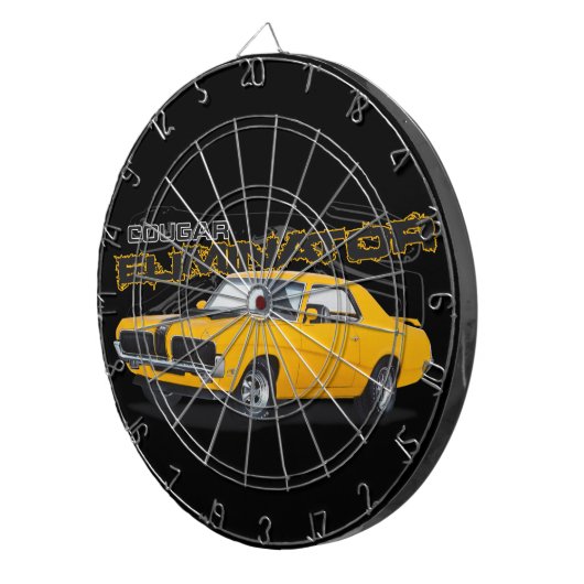 Gelber Puma Dartscheibe (Vorderseite rechts)