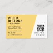 Gelber QR-Code Firma Ihr Logo Visitenkarte (Rückseite)