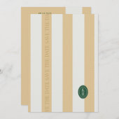 Gelber Rand Save the Date Einladung (Vorne/Hinten)