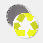 gelber recycle magnet (Vorderseite/Rückseite)