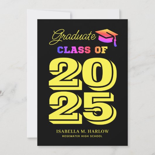 Gelber Regenbogen-Abschluss Ankündigung (Vorderseite)