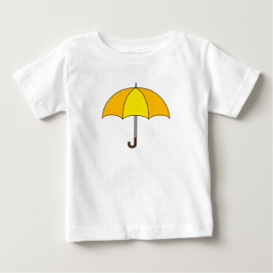 Gelber Regenschirm Baby T-shirt