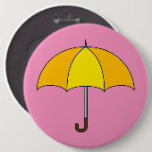 Gelber Regenschirm Button (Vorne & Hinten)