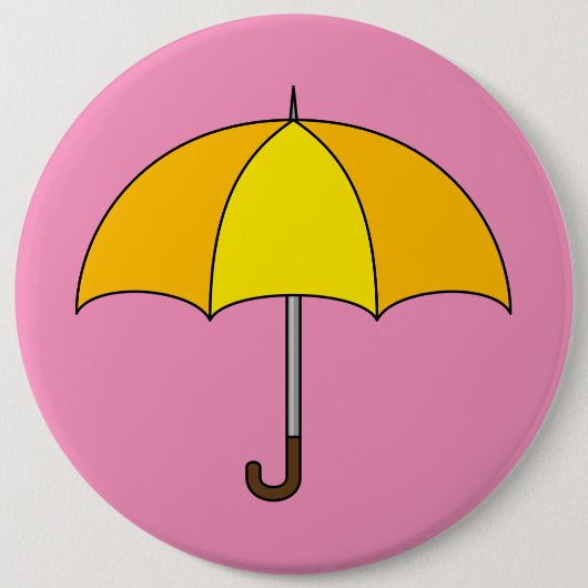 Gelber Regenschirm Button (Vorderseite)