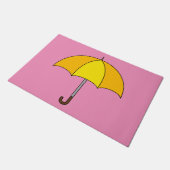 Gelber Regenschirm Fußmatte (Schrägansicht)