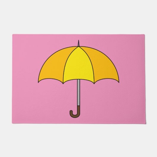 Gelber Regenschirm Fußmatte (Vorderseite)