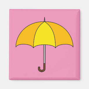 Gelber Regenschirm Magnet