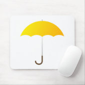 Gelber Regenschirm Mousepad (Mit Mouse)