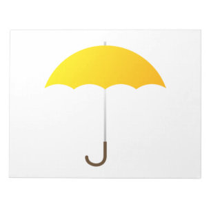 Gelber Regenschirm Notizblock