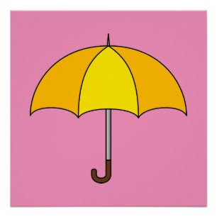 Gelber Regenschirm Poster